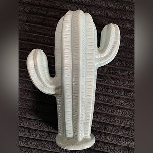 Sage cactus ceramic vase
